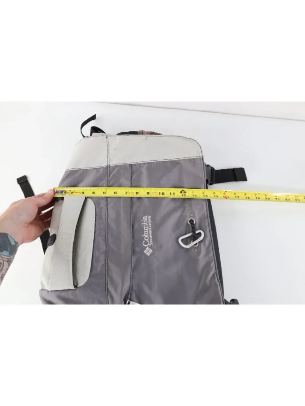 Vtg 90s Y2K Columbia Sportswear 2 In 1 Crossbody Flap Messenger Bag Pack Gray